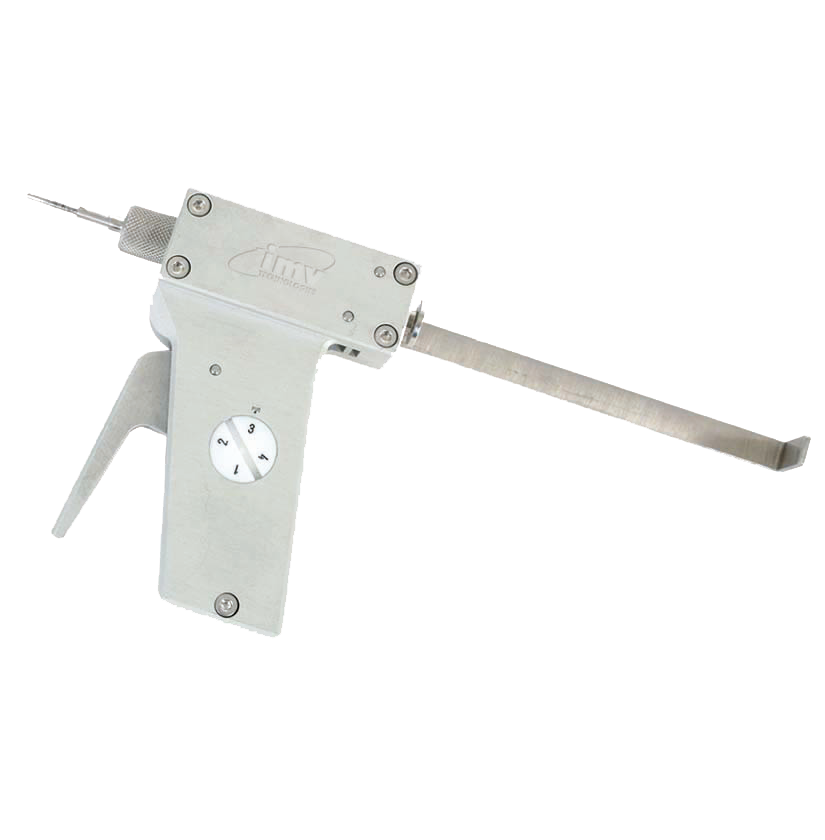 AI gun for 0.5 mm straws with volumetric system